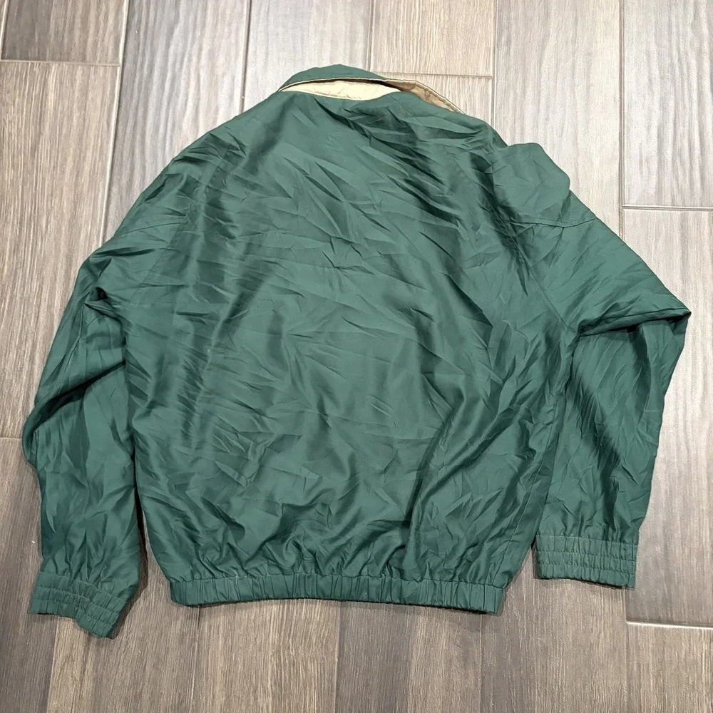 Vintage  Masters Collection Green Golf Windbreaker Jacket Large Men's Full Zip